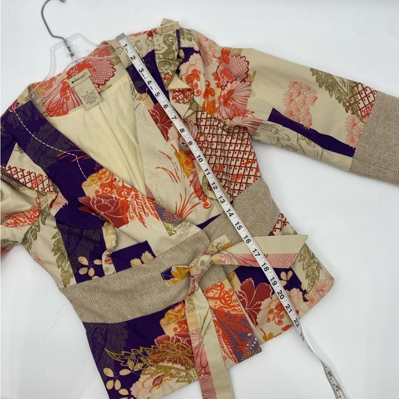 Anthropologie Elevenses Iced Juniper Patchwork Blazer size 8 - Picture 10 of 13